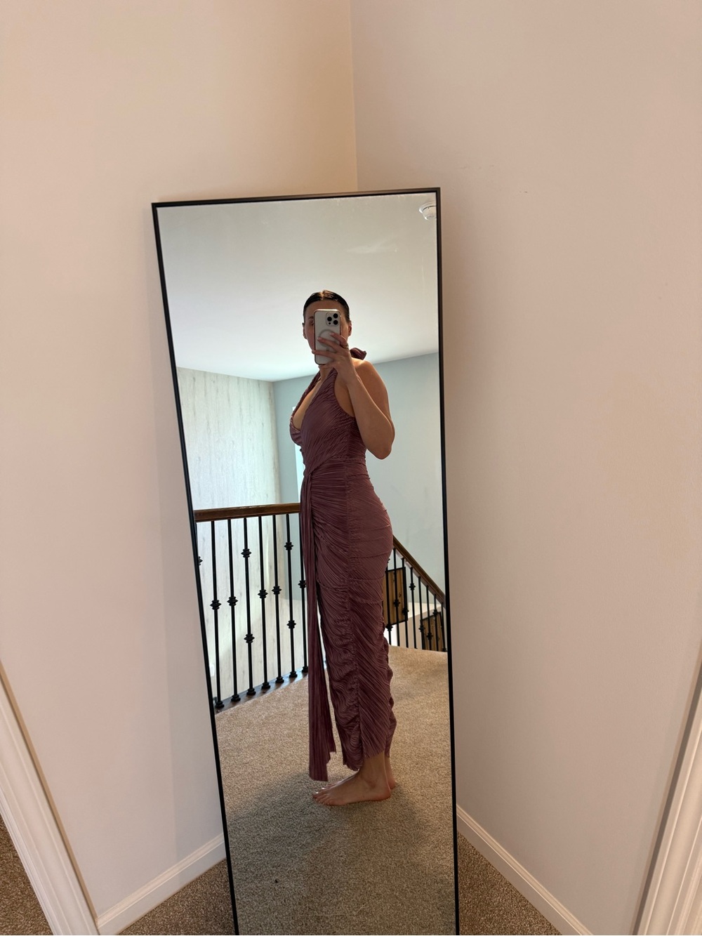NWT My Moment Pleated Maxi Dress Mauve - Picture 4 of 4